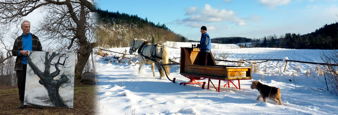 John Eaton his studio gallery in Rupert, Quebec